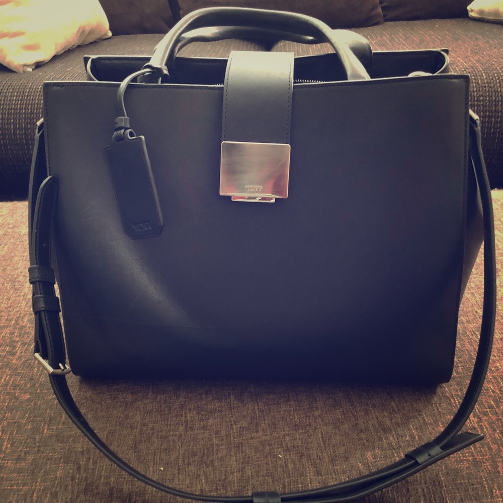 TUMI Leather Tote. 550.00